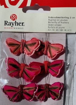 Federschmetterlinge pink